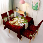 Veekindel j&otilde;ululaudlina j&otilde;ulukingitused s&ouml;&ouml;gitooli katted j&otilde;ululaua kaunistus kate laudlina kodupeo dekoor Chair cover 1PC