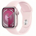 Nutikell Apple Watch Series 9 GPS 41/45MM Alumiiniumkorpus silikoonist spordirihmaga 41MM roosa