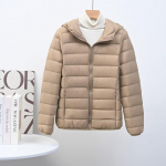 Naiste korea stiilis kerge sulejope - l&uuml;hike, kapuutsiga, suurematele suurustele, keskealistele, vabaaja valge pardi sulekasukas s&uuml;giseks ja talveks XXXL