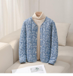 Naiste Lilleline S&uuml;gis/Talvine Puuvillaga T&auml;idetud Kitsas Jakk 2XL (Recommended 95-110 lbs) gray