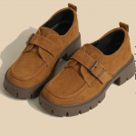 2025 Naiste Retro Suede Nahast Mokassiinid Paksude Taldade ja Pandlaga - K&otilde;rgust T&otilde;stvad Briti Stiilis 35