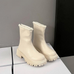 Talvised naiste soojad pl&uuml;&uuml;sist pahkluusaapad Mugavus Suured jalatsid L&uuml;hikesed elegantsed peokingad Botas De Mujer 35