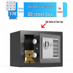 Kompakt seif seina sisse paigaldamiseks s&otilde;rmej&auml;ljelukuga &ndash; t&auml;isterasest, vargusvastane, kontori turvalisus