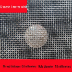 304 roostevaba terasega kootud v&otilde;rk, 6-500 silma, t&ouml;&ouml;stuslik paksendatud metalltraadist filter.