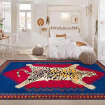 Retro kerge luksuslik pehme libisemiskindel suur elutoa vaip kergesti puhastatav diivani laua matt tiigrimustriga armas laste toa sisustusvaip 80*120cm