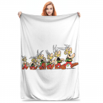 Asterix ja Obelix Dogmatix Tekid Pehme Soe Flanellist Visketekk Voodipesu Voodi elutuba Piknikuks Reisimiseks Kodu Diivan 30x40in