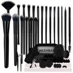 Uus 30-osaline kohvipruuni v&auml;rvi meigipintslite 46-osaline komplekt, puuderpadi, ilut&ouml;&ouml;riistad, suur komplekt 46Beauty Tool Set【Black