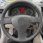 Punutised roolil VW Old Golf 5 jaoks (V) MK5 Polo Jetta Tiguan Sagitar Touran Caddy autorool must nahk