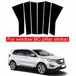 6 tk Poleeritud piilarikatted Sobivad Ford Edge 2015- Aknakatete lisatarvikud BC-piilarite kleebised L&auml;ikiv must 6Pcs