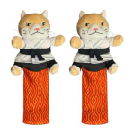 Kass Karate Nukkv&auml;rd Kassipoeg M&auml;nguasi K&auml;sinukk Kaitseva Varrukaosaga Interaktiivne Kassikaklus Nukkv&auml;rd Kass K&auml;ega Hammustav M&auml;nguasi M&auml;ngimiseks Ja Liikumiseks 2pcs black