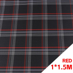(1 X1.5M Ruuduline Kangast Istmekate Riie Auto Siseviimistluse Muutmiseks MK7 VW Golf GTI MK1-K2 T1 T2 T3.jne jaoks Red(1 x 1.5m) gray