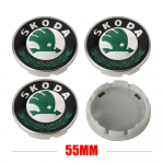 4 tk 55mm 65mm Auto Originaal Velje Keskkatte Rummu Korgi Embleemi Asendus Skoda Octavia Rapid Fabia Yeti Superb A5 A7 VRS VII jaoks green 55mm