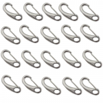 20Pcs/lot 50mm Boat Marine Stainless Steel Egg Shape Spring Snap Hook Clips Quick Link Carabiner Buckle yacht accessories 20pcs a lot 50mm
