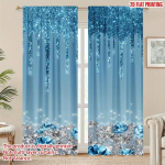 2 tk Sinise teemantmustriga kardinat sobib magamistoa elutoa k&ouml;&ouml;gi kaunistamiseks kodu kaunistus akna kaunistus 100*130 Rod Pocket 1pcs