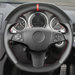 for Mercedes Benz C63 SL65 SLK55 AMG R230 C219 W204 W212 2008-2015 Hand stitch Suede Leather Car Steering Wheel Cover style 1