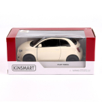 Kinsmart Fiat 500E Pastellv&auml;rvi Valatud Auto, Elevandiluu gray