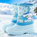 Kuromi t&uuml;drukute veekindlad lumesaapad - libisemiskindlad, paksustatud, soojad, koomiksilik disain, v&auml;litingimustes kasutatavad laste suusasaapad. 160mm internal length ~15.5cm fits size ~23-25