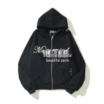 Travis Scott Unisex Kolju T&otilde;mblukuga Fliisist Huppari Kampsun L must