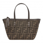 Fendi FF Rull Eemaldatav &Otilde;larihm T&otilde;mblukuga Sulgemine Vasikanahast Totes Kott Ostukott Crossbody Kott Mini Naiste Totes Kotid Pruun 8BS096AFPMF1GL7 Basic Set (Bag+Dust Bag)