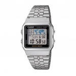 Renoveeritud Casio Alarm Maailmaaja Digitaalne A500WA-1DF Meeste K&auml;ekell