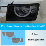 Car ization Headlight Protective Film Blackened Transparent PPF TPU Anti-scratch Sticker For Land Rover Defender - Transparent blue