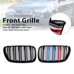 2 tk l&auml;ikiv must esip&otilde;rniku iluv&otilde;re Grill Sobib BMW X3 E83 2007-2010 LCI