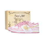 Nike Dunk Aphrodite's Kiss Slip Resistant Abrasion Resistant Low top Skateboard Shoes Unisex Pink Gold DD1873-112(Team724-)  Random Packaging 35.5
