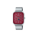 Casio Standard Series 50M veekindel kvartsliikumisega roostevabast terasest rihmaga k&auml;ekell Punane sihver Meeste kellad MTP-M305D-4AV Regular Watch Box,Red Watch Dial