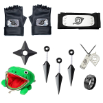 10 TK Naruto Cosplay, Peapael Kunai Konn Rahakott Kaelakee S&otilde;rmus Kindad S&uuml;nnip&auml;evaks Cosplay Anime Kingitus black