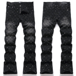 Punkstiilis t&auml;navamoe trend isiksus must Liu Ding slim fit meeste sarvest teksap&uuml;ksid 29