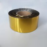 1 rull kuumpressfooliumpaber Laius 4 cm / Pikkus 120 m Kuumpressfooliumi &uuml;lekandekile nahale, fooliumiga kaunistamiseks, kangale, karbile, valgustusele kuldne