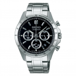 SEIKO SELECTION SBTR013 Kvarts Kuup&auml;ev Must Roostevaba Teras [Seiko Kell] Meeste Kell, Patareitoitega Kronograaf, Kalender, 24-tunnine osuti, Tihviku,