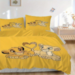 3tk L&otilde;vikuningas Simba ja Nala S&uuml;damekujulise Sabaga Tekikott Komplekt Pehme ja Mugav Magamistoa, k&uuml;lalistetoa ja &uuml;hiselamu Dekoor Voodipesu Komplekt W063 135x200cm