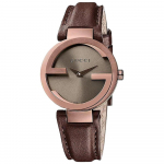 Gucci YA133504 Interlocking pruuni sihverplaadiga naiste k&auml;ekell 29 mm