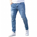 Meeste teksad Vabaaja kitsad p&uuml;ksid Stretch Denim p&uuml;ksid Meeste Slim Fit Sirged p&uuml;ksid Mood Teksad Pinnase pliiatsiga p&uuml;ksid Meeste r&otilde;ivad M helesinine v&auml;rv