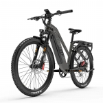 LANKELEISI MX600 Elektriline maastikuratas 500W 48V 20AH H&uuml;drauliline ketaspidur 7-k&auml;iguline * 2,4-tolline Off Road E-jalgratas t&auml;iskasvanutele Gray