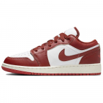 Air Jordan 1 Low SE GS Dune Red Laste tossud Valge Lobster Sail FJ3465-160 36
