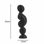 Minimalistlik abstraktne geomeetria must vertikaalne skulptuur loominguline kunstiteos kaunistused laua kaunistus kaasaegsed kodu kaunistamise tarvikud