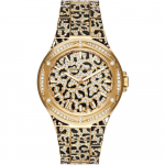 Michael Kors MK7284 Loomamustriga Kivist Naiste K&auml;ekell 43mm kuld