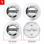 4 tk 64mm Volvo Veljekate Keskkatte Ratta Korgi Embleem Kleebis Autotarvikud Volvo S40 S60 S80L XC60 XC90 V40 V60 V50 V90 jaoks