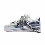 Nike Air Force 1 Tai Chi Draakoni R&auml;ndav Kulumiskindel Madal Kets Lauakate Kingad Unisex Sinine Hall CW2288-111(Team726-) 42.5
