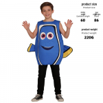 Halloweeni Nemo klounkala kost&uuml;&uuml;m - V&auml;ike merineitsi rollim&auml;ngu k&auml;snkost&uuml;&uuml;m One Size