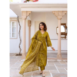Disaineri Pakistani Raske Puuvillane Kurta Komplekt Naistele Etniline Kurti P&uuml;kste ja Dupattaga Komplekt 2XL-44 beige