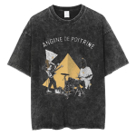 Rock Band Angine De Poitrine Vintage Pesudega T-s&auml;rk Meeste F&auml;nnidele Pop Lahtine L&uuml;hikeste Varrukatega T-s&auml;rk Mees Gooti Hip Hop R&otilde;ivad T-s&auml;rk XL black