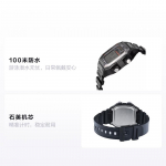 CASIO 100 meetrit veekindel moodne kvartsvaikrihmaga meeste k&auml;ekell musta sihverplaadiga WS-1600H-1A must