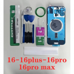 iPhone 16 Pro Max 16 E tagak&uuml;lje akukambri katte jaoks,Eelinstalleeritud rauaplaadiga magnetiline tagaklaas iPhone 16 Plus 16pro jaoks 16 must