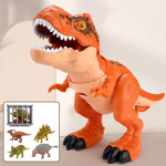 Plastikust suur neelav dinosaurusm&auml;nguasi Tyrannosaurus Rex Liigendid liigutatavad Juura Poiss Loomamudel Simulatsioonheli OneSize oranž