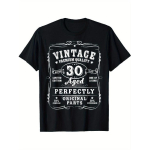 Meeste Naljakas 30. S&uuml;nnip&auml;eva T-s&auml;rk - Vintage 30 Aastat Vana Huumor Vananenud 30 Disainiga, Piiratud V&auml;ljaanne 30. S&uuml;nnip&auml;eva Peo R&otilde;ivas, Vabaaja &Uuml;mmarguse Kaelusega 5XL must