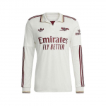 (Keskmine 38-40 tolli rind, Valge) 2025-2026 Arsenal pikkade varrukatega kolmas s&auml;rk Medium 38-40 inch Chest