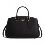 Coach Savannah Carryall 36 Logoga Riistvara Krokodillimustriga Nahast &Otilde;la- ristkorraldaja K&auml;sikott Suur Naiste K&auml;ekotid Must CAL56-IMBLK Basic Set (Bag+Dust Bag)